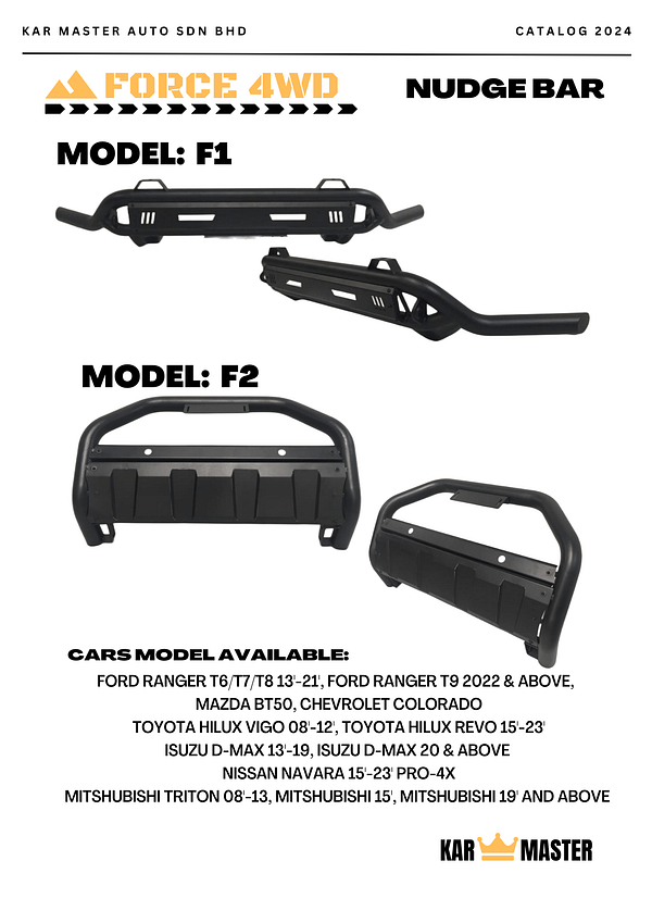 KAR MASTER 2023 CATALOG (19) Force 4WD Nudge Bar