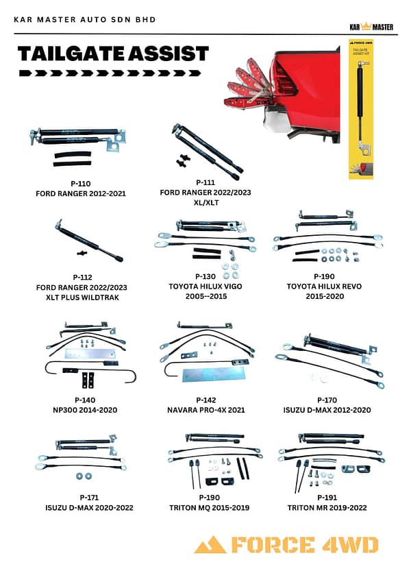 KAR MASTER 2023 CATALOG (11) Force 4WD Tailgate Assist