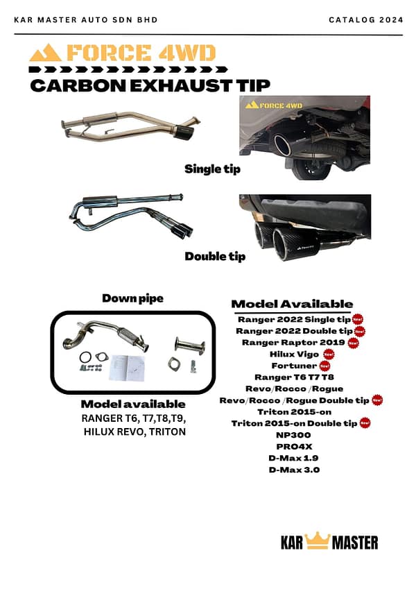 KAR MASTER 2023 CATALOG (12) Force 4WD Exhaust Tip